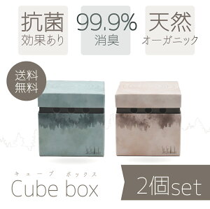 【syosyumoku Cubebox 桧＆杉セット】【送料無料】キューブボックス2個 ひのき すぎ 消臭木 天然木 消臭剤 リビング トイレ 玄関 ペット オーガニック 天然素材 サステナブル SDGs 地球に優しい暮らし エシカル消費 インテリア雑貨 ナチュラル 奥三河 間伐材利用 木の香り