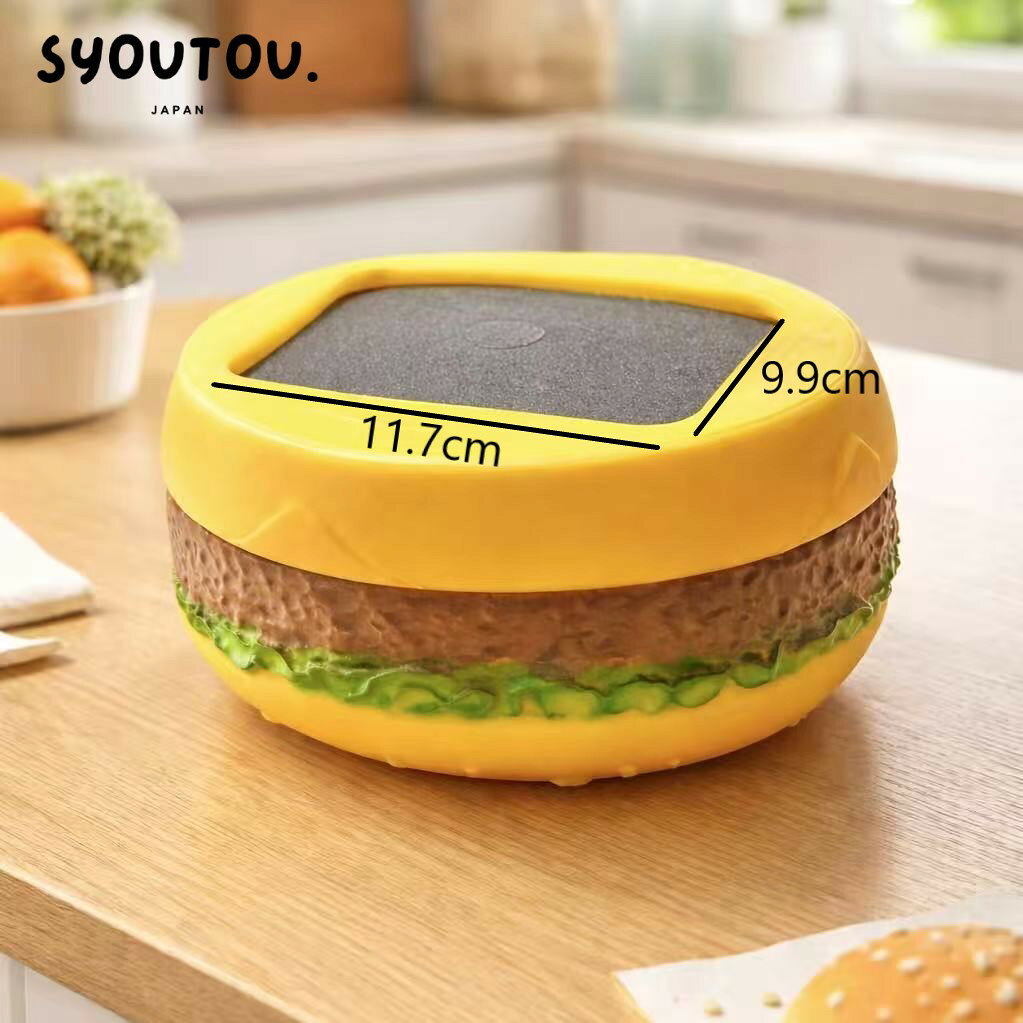 SYOUTOU ハンバーガー ティッシュケース プラスチック製 バーガー型 おしゃれ 肉厚 ビーフバーガー ケース 可愛い ティッシュカバー ティッシュボックス インテリア雑貨 卓上 収納ケース おしゃれ ティッシュボックス リビング雑貨 置物 インテリア 癒しグッズ 北欧風 雑貨 [3]