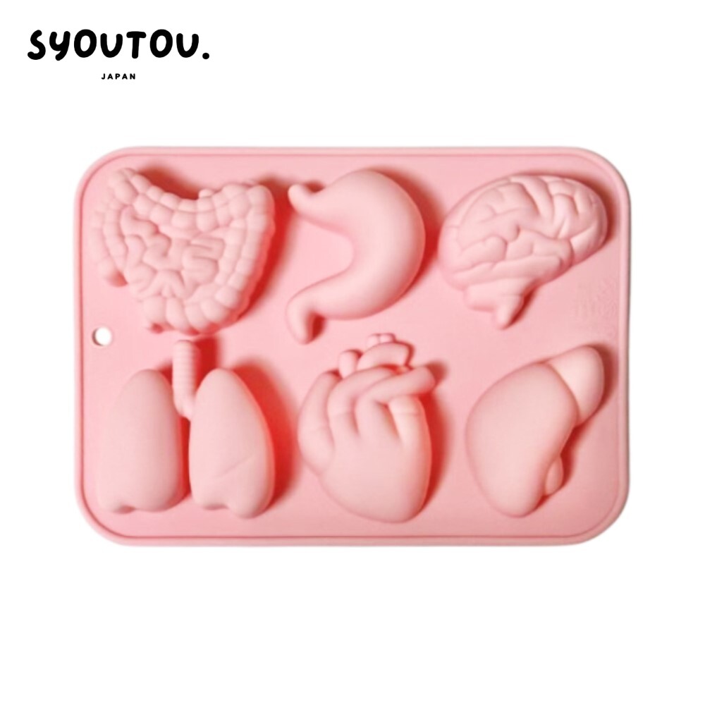Rakuten - SYOUTOU 人体 内臓 シリコンモールド型 脳の形 脳みそ 心臓 肝臓 大腸 胃 肺 頭 面白い ドッキリ チョコ型 シリコン型 バー用品 製氷器 製氷皿 ムースケーキ型 ケーキ型 プリン型 ゼリー型 抜き型 羊かん型 珍チョコ 製菓道具 手作り 石けん型 石膏型 レジン ハンドメイド