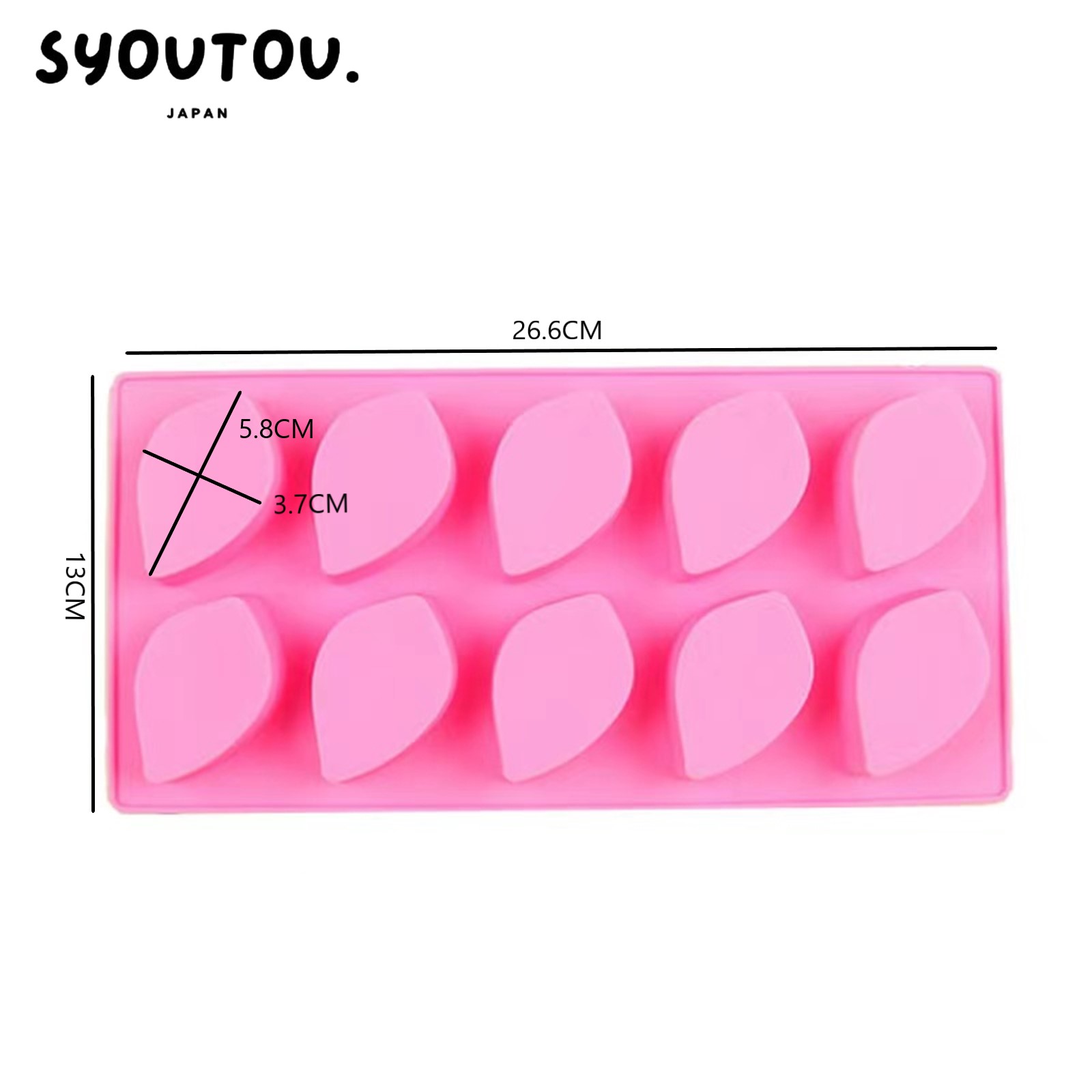 SYOUTOU葉っぱ シリコンモールド型 立体 葉っぱ型 葉脈デザイン リーフ型 植物モチ...