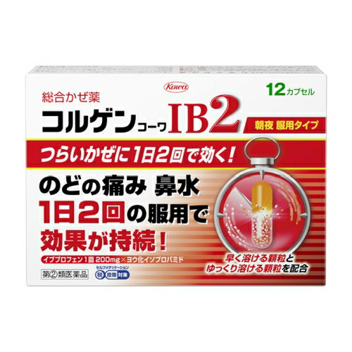 【第(2)類医薬品】興和 コルゲンコーワIB2 12カプセル 【お一人様1点まで】
