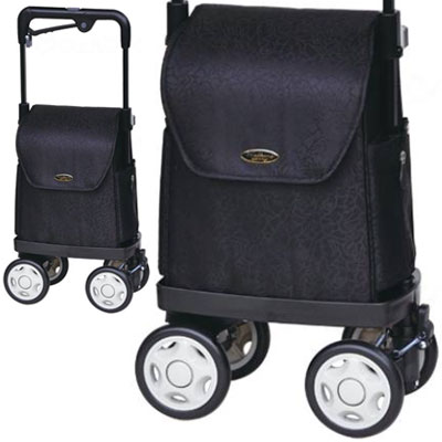 ウォーキングキャリー i(アイ)カートネオ【ローズブラック】NO.833 レインカバー付 キャリーカート ショッピングカート 須恵廣工業