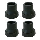 四点可動式用 ゴムチャップ(4個) 交換用脚先ゴム15mm 黒(YG1-2) 4個セット 杖替えゴム 島製作所