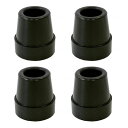 クオッドケイン おしゃれ四点式 ゴムキャップ ブラック(4個セット)【内径15mm】島製作所
