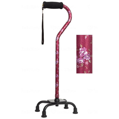 オールアルミ4点杖 花ワイン フジホーム [非課税]