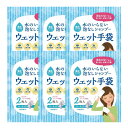 水のいらない泡なしシャンプー ウェット手袋 (2枚入) 【6個セット】フルーティーフローラル 介護・入院用シャンプー 四国紙販売株式会社