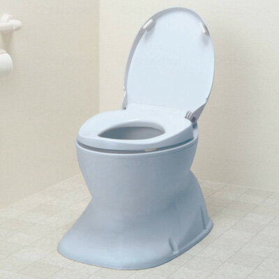 安寿　サニタリーエースHG据置式　ライトブルー　534124　工事不要　段差のない和式トイレ用　簡易設置型洋式トイレ　補高便座　和式を洋式に　アロン化成