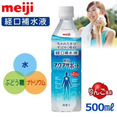 明治　アクアサポート500ml りんご風味 水分の吸収 経口補水液 熱中症対策 明治meiji 2