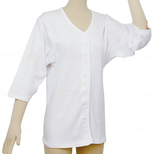 テイコブ　ワンタッチ肌着　七分袖　婦人用【3Lサイズ】UN04W-3L 七分袖肌着 面ファスナータイプ 幸和..