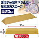 段差解決スロープタッチスロープ(幅100×高さ3cm) TS100-30 スロープ 段差解決/シンエイテクノ