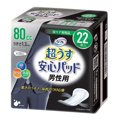 リフレ 超うす安心パッド 男性用 80cc 22枚 18124 失禁パッド リブドゥコーポレーション