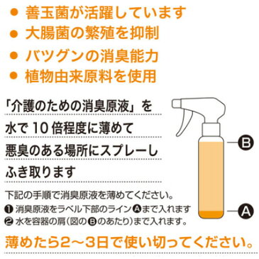 【消臭・除菌】介護のための消臭原液/天然成分100％/安心の消臭・除菌剤/