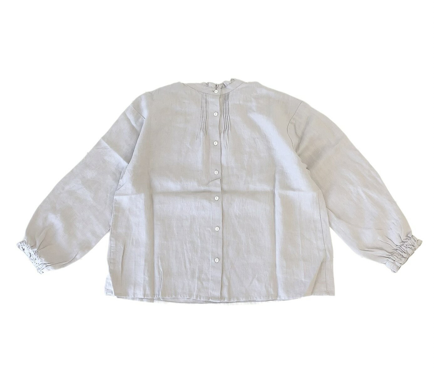 【スやニット】 9×9 Heavy Linen 2way Frill Blouse / 2259022:syozikiya シールのは