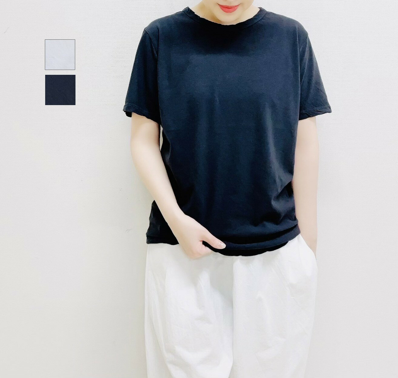 【veritecoeur】強撚天竺クルーネックTシャツ / ST-067