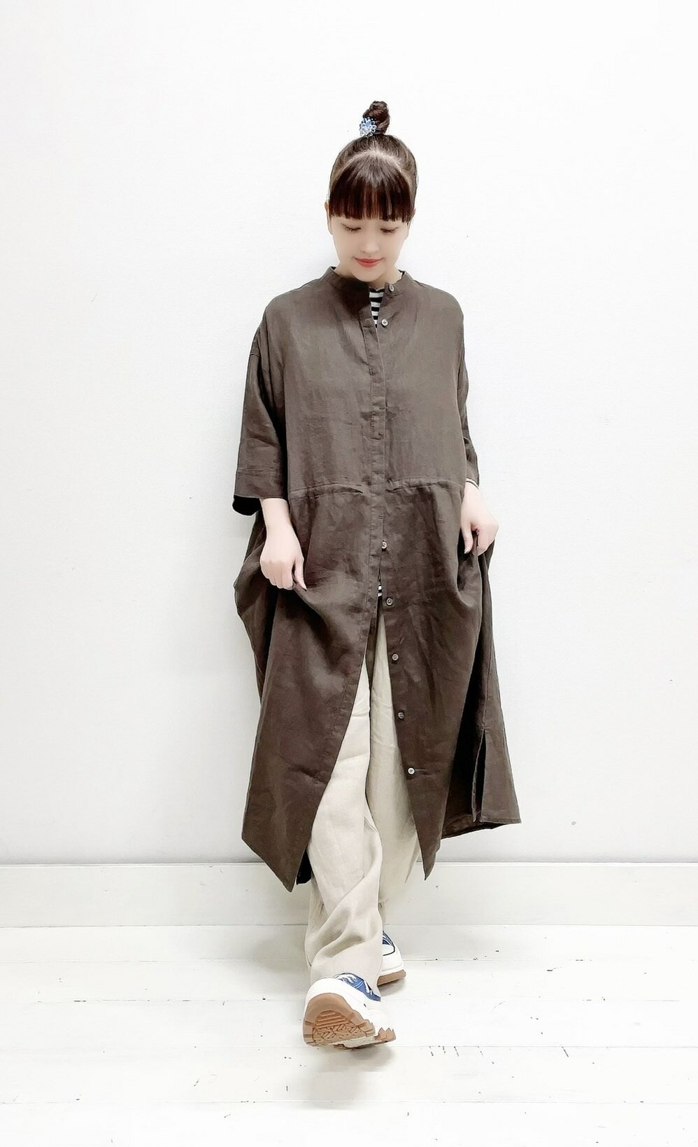 【HEAVENLY】40/1 Linen Waist Ribbon SH OP / 2424012