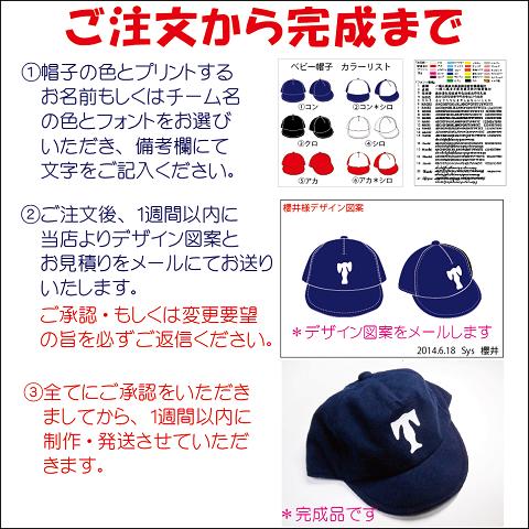 名入れ！ラッピング無料！ベビー野球帽　チーム名入れご出産祝いに　キャップ帽子　野球　赤ちゃん　　ギフトに　野球ベビー服