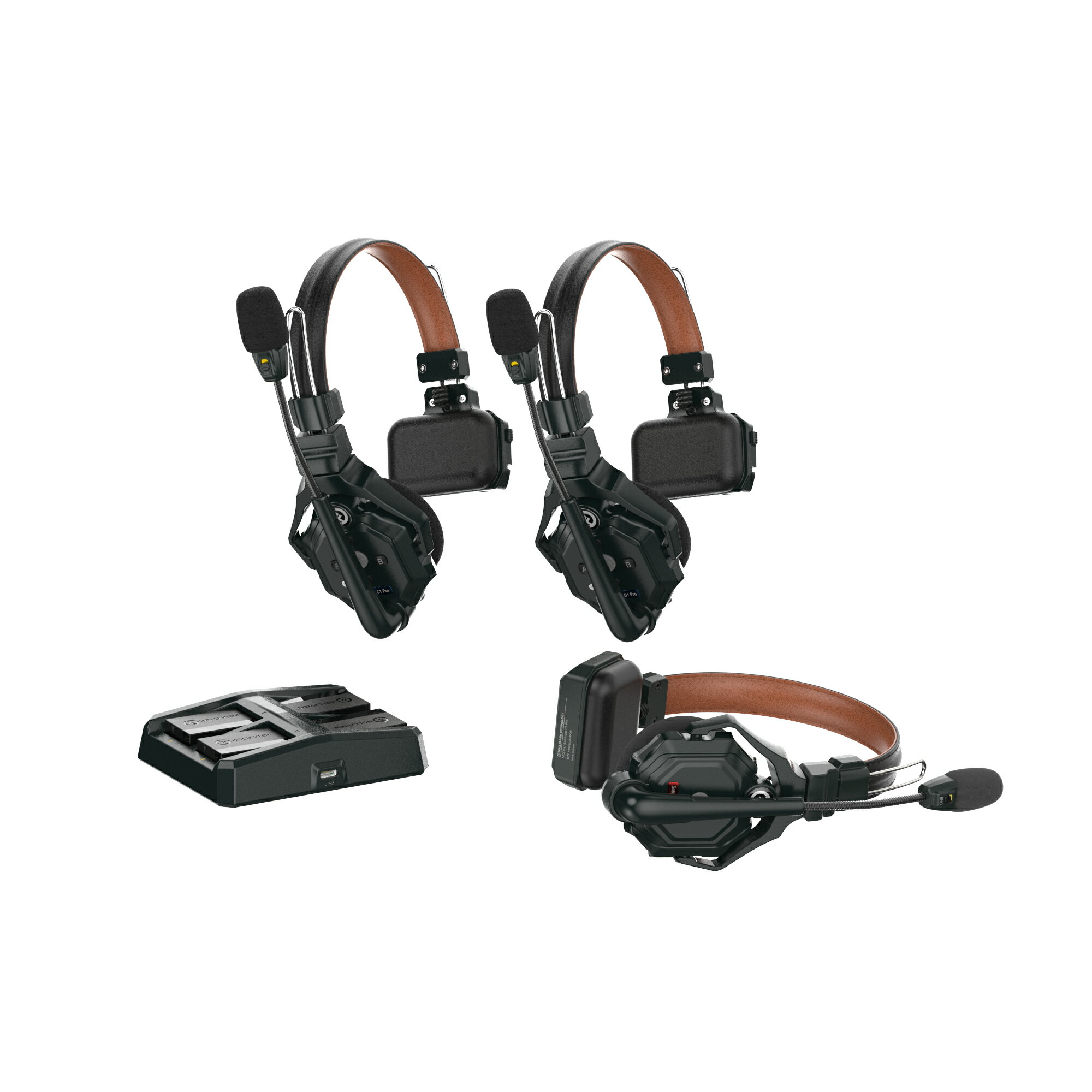 Hollyland(�ۡ��꡼����) �磻��쥹���󥫥�إåɥ��å� Solidcom(����åɥ���) C1 Pro(�Υ�������󥻥뵡ǽ��/3����)