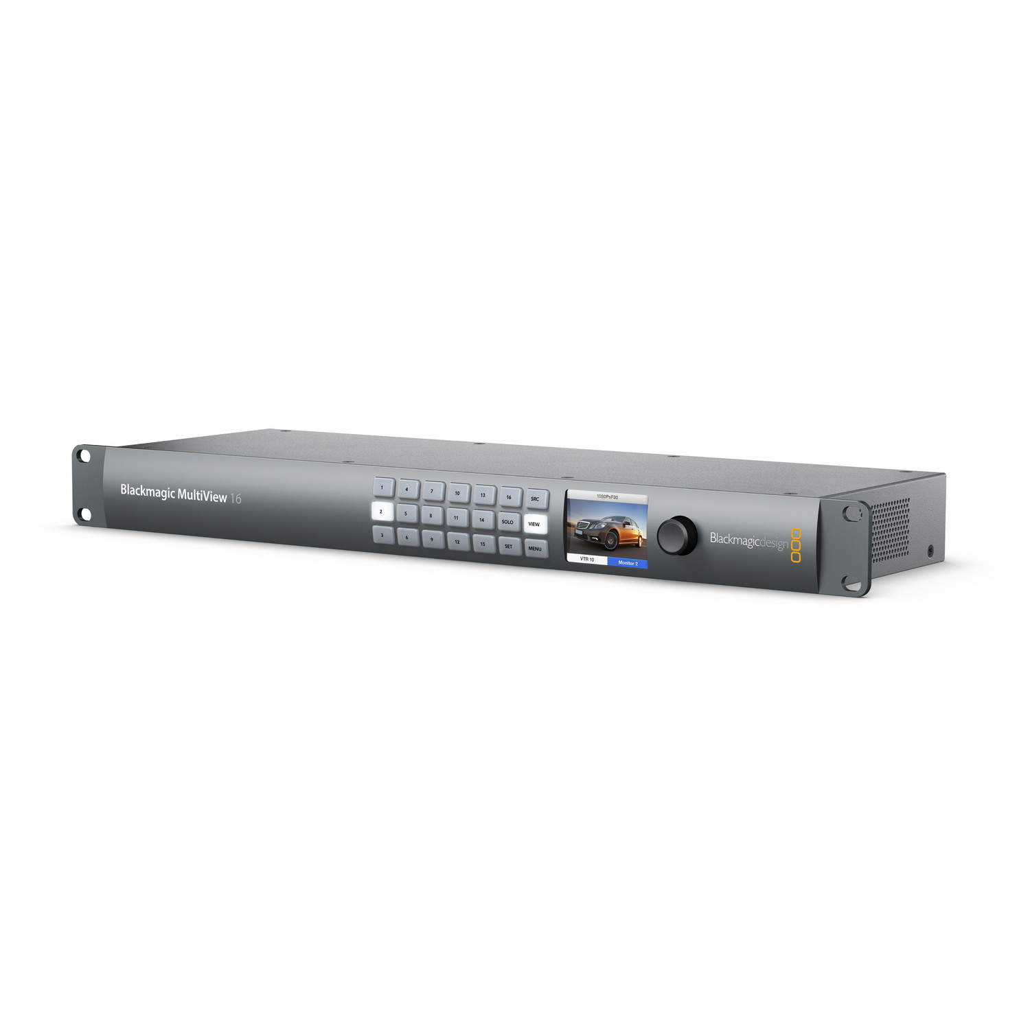■ 特長 Blackmagic MultiView 16は、ネイティブUltra HDを扱うことのできる世界初のマルチビューアーです。各入力系統にはフレームシンクロナイザーが搭載されているので、SD、HD、Ultra HD SDIソースをあらゆる組み合わせで一度に接続できます。 最大16系統のソースを単一のスクリーンで確認 民生用のUltra HDテレビが入手しやすくなったことにより、これらのモニターの高解像度を活用して、驚くほどシャープなマルチビューモニターを低価格で構築できるようになりました。大画面のテレビをスタジオで使用して、各ビューを高解像度でモニタリングできると想像してみてください。これは、通常のマルチビューの2倍の解像度です。Blackmagic MultiView 16は非常にフレキシブルで、2x2の4ソース、3x3の9ソース、そして4x4の16ソースを同時に確認できるレイアウトを選択でき、フロントパネルからコントロールできます。各入力系統はSD、HD、Ultra HDをあらゆる組み合わせで同時に使用できます。つまり、16式の独立した放送用モニターの機能を1台のディスプレイに搭載しているのです。 放送用に設計されたマルチソースモニタリング マルチビューモニタリングは、多くの入力フィードを扱う大規模なコントロールルームを構築する場合にも、あるいはロケ現場の限られたスペースで複数のモニターを設置することが困難な場合にも、最適なソリューションです。Blackmagic MultiView 16は、ライブプロダクション、ロケ現場、コントロールルーム、ポストプロダクションスタジオなどで活用できます。Blackmagic MultiView 16は、複数のモニターやケーブルを接続する必要がなく、追加電源も必要ありません。カメラ、デッキ、スイッチャー、ルーターを接続して、SDIインターフェースからフィードすれば、1台のUltra HDモニターで、驚異的にクリアにディテールを確認できるのです。 Ultra HDモニターを使えば2倍のシャープネスを実現 MultiView 16は、通常のHDモニターおよび最新のUltra HDモニターを使用できます。つまり、お手持ちのHDと最大限の互換性を持ちつつ、Ultra HDモニターを使って驚異的なシャープネスを実現することもできるのです。Ultra HDモニターでは、各ビューで4倍のピクセルに対応しているので、これまで実現できなかったシャープかつクリアな画質が得られます。例えば、Ultra HDモニターを使って、2x2面の4ビューにレイアウト設定している場合、各ビューは1920x1080のフル解像度HDになります。4x4面の16ビューにレイアウト設定している場合でも、各ビューは960x540ピクセルの優れた画質を得られます。また、6G-SDIおよびHDMI出力を搭載しているので、テレビ、ビデオプロジェクター、放送用モニターなどに直接接続できます。 最大16系統のSD、HD、Ultra HDソースを大画面Ultra HDテレビでモニタリングし、2倍の解像度およびシャープネスを実現。 簡単にリアルタイムで使用できるインタラクティブ・デザイン コンパクトなアルミ削り出しデザインのMultiView 16は、フロントパネルに専用のボタンを搭載しており、ソースを送信するビューをスピーディに選択できるため、簡単に使用できます。ボタンを押すだけでビデオを任意のビューにルーティングできます。あるいは、ビデオルーターの操作と同様に、スピンノブ・コントロールを使用してビデオをルーティングすることも可能です。また、「SOLO」ボタンを押せば、選択したソースをフルスクリーンモニタリングできます。MultiView 16は、内蔵マルチボルテージAC電源、ループスルーの付いたプロ仕様の放送用6G-SDI入力を搭載しているので、簡単にスタジオに導入できます。 あらゆる組み合わせのSD、HD、Ultra HDビデオソースをサポート MultiView 16は、16系統のマルチレート6G-SDI入力を搭載しています。各入力はループスルーに対応しており、お手持ちのSD、HD、Ultra HD機器と使用できます。各入力ビューは独立したビデオモニターとして機能するため、各入力でどのビデオフォーマットを使用するかは問題ではありません。つまり、最大16系統の異なるビデオフォーマットを同時に接続できるのです。またすべての入力には自動再同期機能が付いているので、リファレンスに対応していないSD、HD、Ultra HDソースにも対応可能です。リファレンス入力対応しているのでBlackmagic MultiView 16を他のスタジオ機材に接続することもできます。 Videohubルータープロトコルに対応し簡単に外部コントロールが可能 MultiView 16は、Blackmagic Videohubルータープロトコルをエミュレートしたイーサネットポートを搭載しており、外部のVideohubソフトウェアおよびハードウェアコントロールパネルと完全な互換性を得られるので、すべての入力をすべてのモニタリングビューへルーティングできます。またBlackmagic MultiView 16は、Mac/Windowsコンピューターに対応した同梱のソフトウェアユーティリティでもコントロールできます。フロントパネルにアクセスできない状況でも、設定を素早くリモート変更できるのです。オンスクリーンラベルやその他の設定をリモートで追加することも可能です。 ■ 仕様 【接続】 3G-SDI Level A/Bへの対応 Level B のみに対応 SDIビデオ入力 10-bit 16系統(SD-SDI、HD-SDI、6G-SDI切替可能) SDIビデオループ出力 10-bit 16系統(SD-SDI、HD-SDI、6G-SDI切替可能) マルチビュー出力 SDI 4系統、HDMI 1系統(2 x HD、2 x 6G-SDI、1 x HDMI)同時に使用可能 SDIビデオマルチビュー出力 10-bit HD-SDI 2系統、10-bit 6G-SDI 2系統 HDMIビデオマルチビュー出力 HDMI(Aタイプ端子)1系統 出力はモニターのEDIDをサポート リファレンス入力 ブラックバーストおよび3値シンク(SD、HD、4K) 対応マルチレート SD、HD、6G-SDIの自動検出。4K、HD、SDビデオの同時ビューに対応 アップデート USBあるいはイーサネット コントロール 16個のボタンでMultiView 16をローカルコントロール。 5個のボタンおよびスクロールホイールでLCDディスプレイ、RJ45イーサネットをコントロール。 コンフィギュレーション フロントパネルのLCD経由、RJ45イーサネットを使用、 またはUSB2.0でファームウェアアップデートおよびIPアドレス設定 RS-422コントロール レイアウトのコンフィギュレーション用入力 1系統 リクロッキング すべてのSDI出力でSD、HD、6G-SDIを自動切換 【フォーマット】 対応SDフォーマット 525i29.97 NTSC、 625i25 PAL 対応HDフォーマット 720p50、59.94、60 1080p23.98、24、25、29.97、30、50、59.94、60 1080PsF23.98、24、25、29.97、30 1080i50、59.94、60 対応2Kフォーマット 1080p23.98、24、25, 1080PsF23.98、24、25 対応Ultra HDフォーマット 2160p23.98、24、25、29.97、30 対応4Kフォーマット 2160p24 SDI規格 SMPTE 259M、 SMPTE 292M、 SMPTE 296M、 SMPTE 310M、 SMPTE 425M-B、ITU-R BT.656、ITU-R BT.601 SDIビデオレート SDIビデオ接続はSD、HD、4Kを切替可能。 SDIは270 Mb/s SD-SDI、1.5 Gb/s HD-SDI、3G-SDI、6G-SDI間で切替 SDIビデオサンプリング 4:2:2、4:4:4 SDIオーディオサンプリング テレビ標準サンプルレート(48kHz/24-bit) SDI色精度 10-bit 4:2:2、4:4:4 SDIカラースペース YUV/RGB(入力)、YUV(出力) SDI自動切替 それぞれの入力でSD-SDI、HD-SDI、6G-SDIが自動的に選択されるため、 個々の入力で異なるテレビ規格を使用可能 対応SDIメタデータ SMPTE 352Mのデータに付属されるビデオペイロードIDに対応 フォーマット メニュー設定用1.5インチ内蔵LCD 【ソフトウェア】 ソフトウェアコントロール Windows、Mac OS X用のMultiViewソフトウェアを無償で同梱 内蔵ソフトウェアアップグレード 同梱のアップデートアプリケーションを使用 オペレーティングシステム Mac OS X 10.10 Yosemite、 Mac OS X 10.11 El Capitan、またはそれ以降のバージョン。 Windows 8.1、Windows 10 【電源条件】 停電保護 MultiView 16の設定を保存し、電源復旧時に瞬時に回復 電源 IEC電源ケーブルが必要。90 - 240V AC入力 消費電力 45ワット 【作動環境】 作動温度 0°-40°C(32°-104°F) 保管温度 -20°-45°C(-4°-113°F) 相対湿度 0%-90%(結露なし) 【保証】 12ヶ月限定メーカー保証