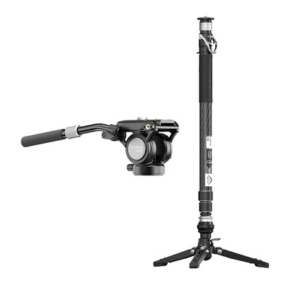 YC Onion MQC15860S Pineta 2.0 Carbon Fiber Monopod & FH60S
