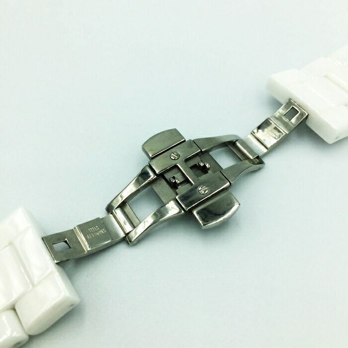 時計修理技能士監修部品stepbystepの【時計修理技能士 プロデュース】腕時計 時計 時計ベルト 時計バンド エンポリオアルマーニ 時計ベルト EMPORIO ARMANI ARMANI AR1403 AR1453 AR-1453 ホワイト セラミックバンド 時計バンド ベルト交換 破損交換用 時計修理 メンズ腕時計用 純正互換品｜アングル2