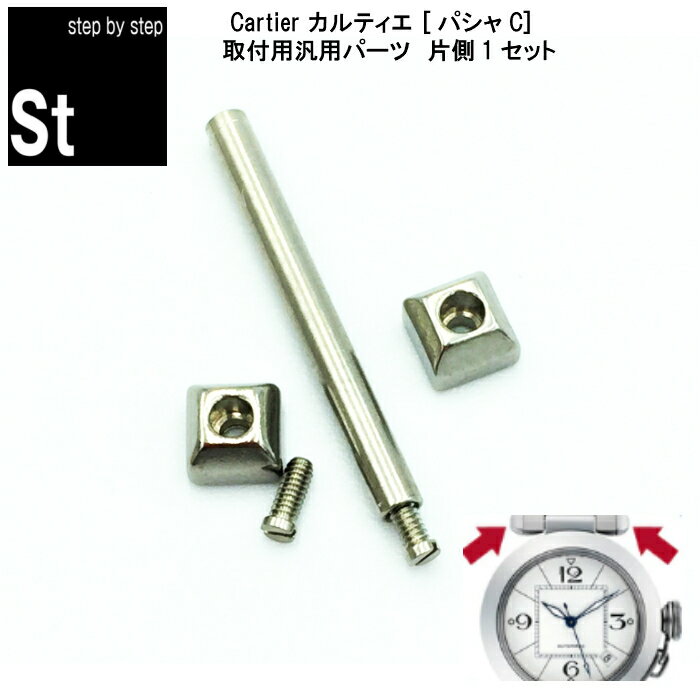 【マイナス ネジ】【時計修理技能士 プロデュース】時計 腕時計 バンド ベルト カルティエ Cartier カルティエ パシャC 20mm 18mm 16mm 22mm汎用パーツ 部品 メンズ ネジ マイナスネジ【緊急交換用】