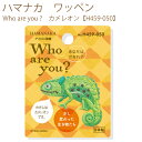送料無料【同柄3枚入】【ハマナカ】【ワッペン】Who are you ? カメレオン【H459-050】