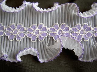 両フリルレース　紫、黄色 M-500