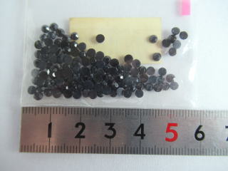 カットビーズ 丸型 A22-8　A-23-8　 貼り付けビーズ 黒