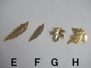 リーフパーツ　トップパーツ　アクセサリーパーツ　リーフパーツ　ゴールド