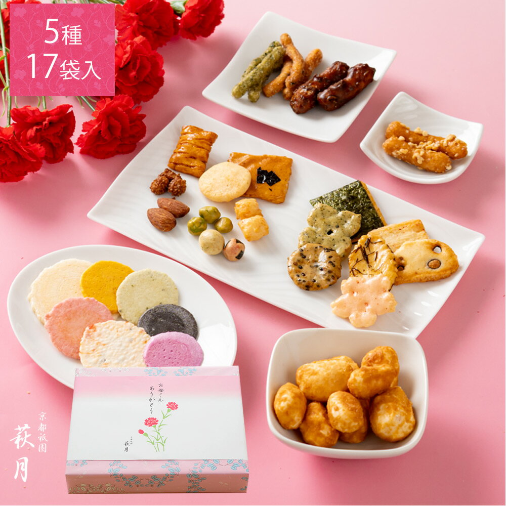 母の日 母の日セット 嵯峨野 (17袋) |和菓子 お祝い お取り寄せグルメ スイーツ 米菓 おかき せんべい 進物 ギフト 和菓子 手土産 差し入れ 個包装 お土産 お取り寄せ 母の日 義母 母 嫁 妻