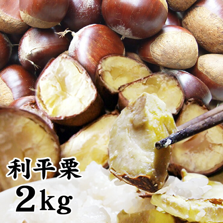 【予約】希少な品種【栗の王様！利平栗】（M-Lサイズ）約2kg！【送料無料】【冷蔵便】岡山県産【1配送先で2セット以上購入で1箱増量】*【9月下旬～10月中旬頃出荷予定】【RCP】栗　くり　りへいぐり