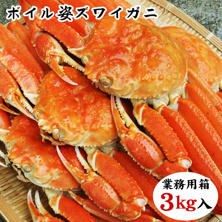 ギフト プレゼント迫力の3kg（5-6尾入）送料無料！【ボイル姿ズワイガニ 大サイズ】[冷凍]身入り抜群プリップリのカニ脚と濃厚な蟹みそ！（ズワイガニ）【かに】【カニ】