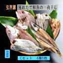 旨い干物 玄界灘 干物 一夜干し 国産 玄界灘の新鮮魚の一夜干しCセットー4種8枚セット 敬老の日ギフト早割り 化粧箱入り 産地直送 クールチルド便 干物 九州 福岡 贈り物　喜ばれる　美味しい