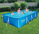 Bestway 56404 Rectangular Frame Pool ベストウェイ マイファースト フレイム レクタングラ フレームプール 長方形 空気入れ...