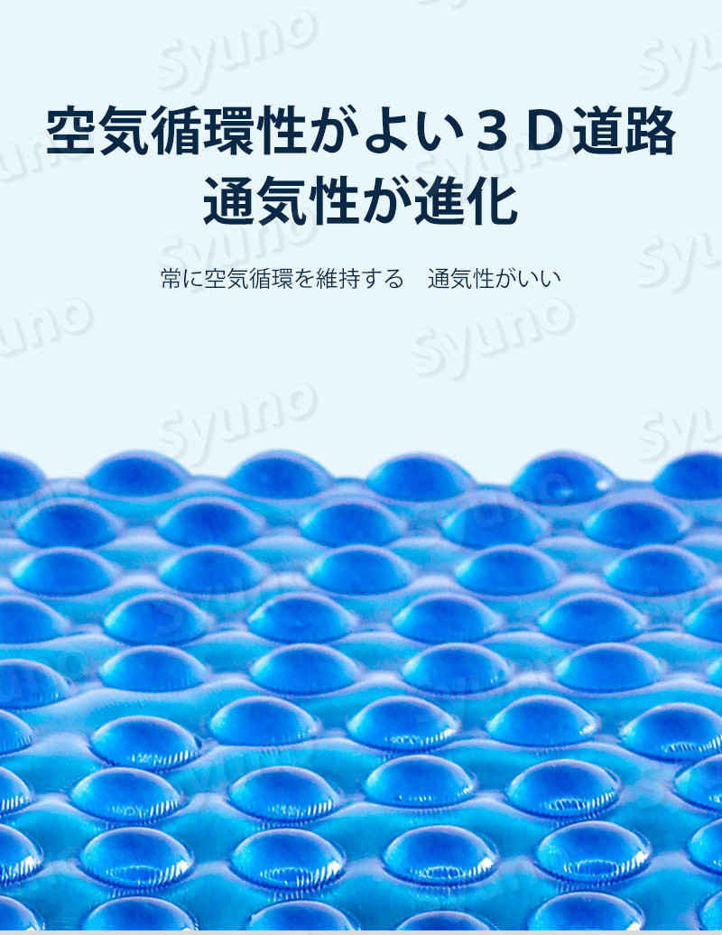 GELゼリー ジェルクッション 赤ちゃんの肌のような手触り 柔らかくて弾力もバッチリ　ゼリーのような手触り 低反発のメモリーフォーム 長時間運転の疲れを癒す