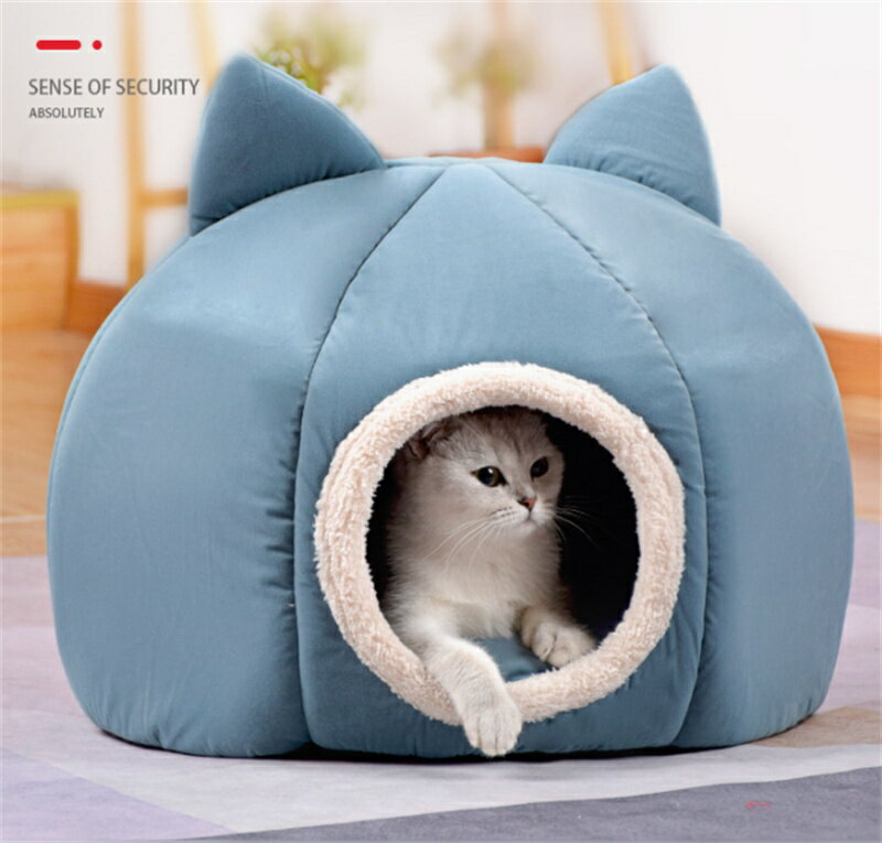 猫ベッド ねこ ハウス 冬 猫のベッド 洗える 暖かい 子犬 小型犬 ベッド ドーム型 キャット ベッド もこもこ クッション付き ふかふか 室内用 北欧風