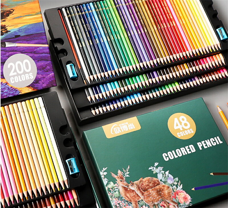 色鉛筆 お絵かき 200色セット プレゼント 油性 文房具 筆記具 絵の具セット カラーサインペン 入学 入園 祝い 画材 塗り絵 三五七プレゼント