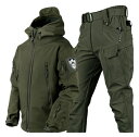 マウンテンジャケット メンズ 厚手 登山服 スキーウェア マウンテンパーカー 上下セット アウトドアウェア ズボン 防水 ハイキングジャケット 防寒着