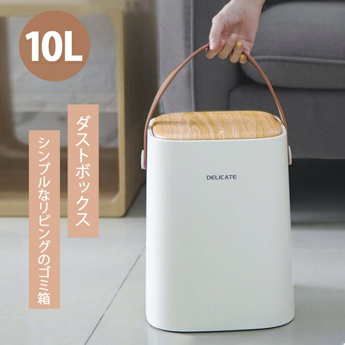 ☆ キッチン カウンター下 おしゃれ ごみ箱10l スリム フタ 蓋 シンプル リビング 袋が見えない 10L ダストボックス ごみ箱 蓋付き フタ付き 天然木 木製