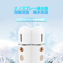 お買い物マラソン【P5倍】顔用加湿器 補水美容器 スプレー 携帯ミスト美顔器 小型 モイスチャー スプレー フェイス 保湿 ミニ補水美顔器 微粒子 ナノ ミニ加...