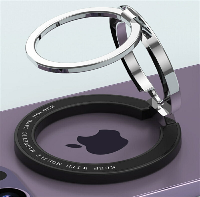 Magsafe対応 スマホリング マグネット リング シンプル マグネット 360度 180度 2段変形 MagSafe おしゃれ 薄型 かわいい ロゴ スマートフォン 簡単 着脱 吸着 貼り直し 車載 iPhone14 iPhone14Plus 携帯電話スタンド
