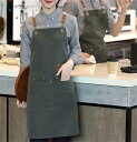 エプロン おしゃれ かわいい フリーサイズ ワンピース 体型カバー お尻が隠れる カジュアル カフェ 無地 割烹着 シンプル 保育士 レストラン 料理 キッチン...
