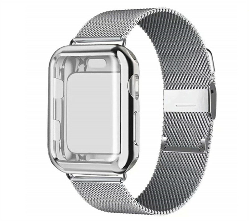 アップルウォッチ バンド 全面カバーセット ステンレス ケース 45mm 41mm 44mm 40mm シリーズ series8 7 6 5 4 SE ultr...