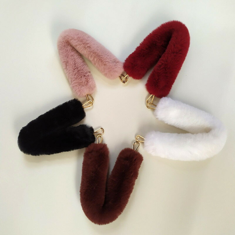 バッグストラップ 全9色！ファー バッグ 交換ベルト ハンドルストラップ ストラップ ファーハンドル 太..