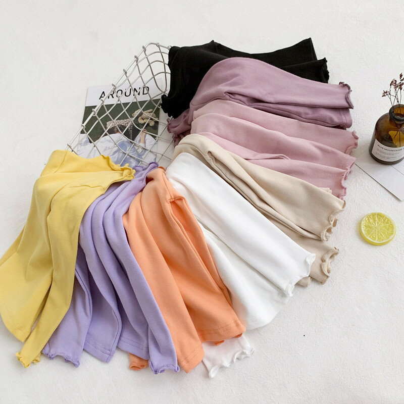 タートルネック 可愛い Tシャツ キッズ用 インナー 長袖 140 子供服 ロンT ハイネック あったか ベビー 肌着 トップス ハイネック アンダーシャツ 綿 無地 フリルネック 子ども服 キッズ服 ユニセックス 80 女の子 100 110 120 130 90