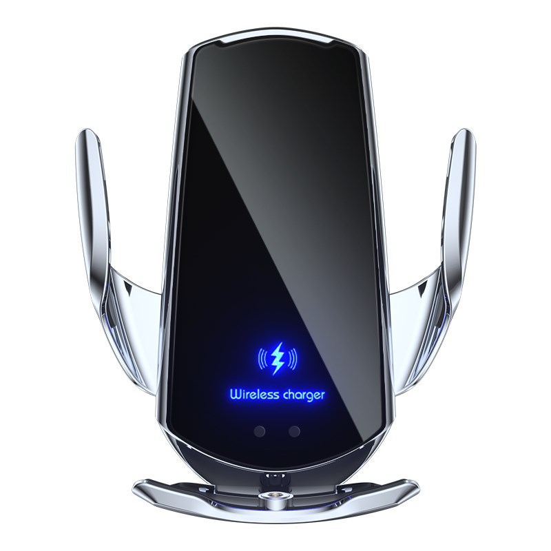 スマホホルダー 車載用 自動開閉 置くだけ充電 車載ホルダー Qi ワイヤレス充電器 iphone android スマホ 車 急速 高速充電 スマートフォン ホルダー スタンド おしゃれ 揺れない アイフォン アンドロイド アップル iphone se2 iphone11 iphone12(2)
