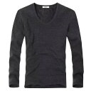 長袖 裏起毛 ストレッチ ロンT Tシャツ vネック クルーネック インナー 防寒 ヒートテック インナーシャツ 肌着 裏起毛アンダーウェア 発熱 ルームウェア...