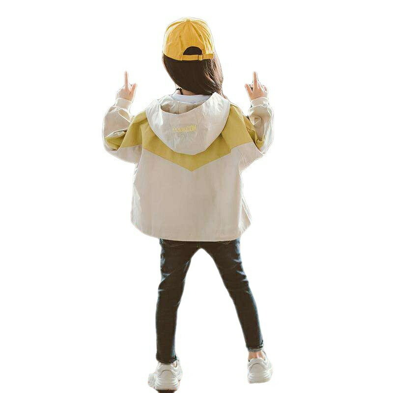 子供 マウンテンパーカー キッズ 女の子 マウンテンパーカー 140 アウター ジャケット ウインドブレーカー コート 上着 防風 春 秋 薄手 ジップアップ トップス お洒落 フード付き トレーナー ジャケット 子供服 100 110 120 130 140cm(4)