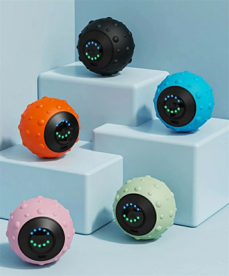 筋膜リリース ボール ストレッチボール 振動ボ フォームローラー 5段階振動レベル 15分オートオフ 充電式 電動 筋膜ボール リラクゼー..