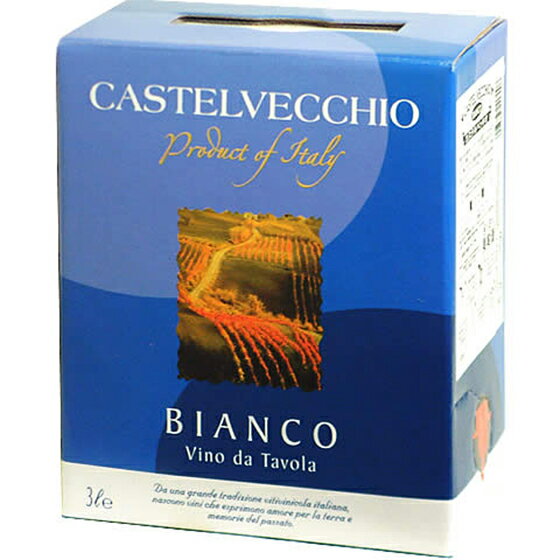 楽天酒楽SHOPカステルベッキオ ビアンコ 白 BIB バッグインボックス 3000ml イタリア ピエモンテ 白ワイン コンビニ受取対応商品 ヴィンテージ管理しておりません、変わる場合があります お酒 父の日 プレゼント